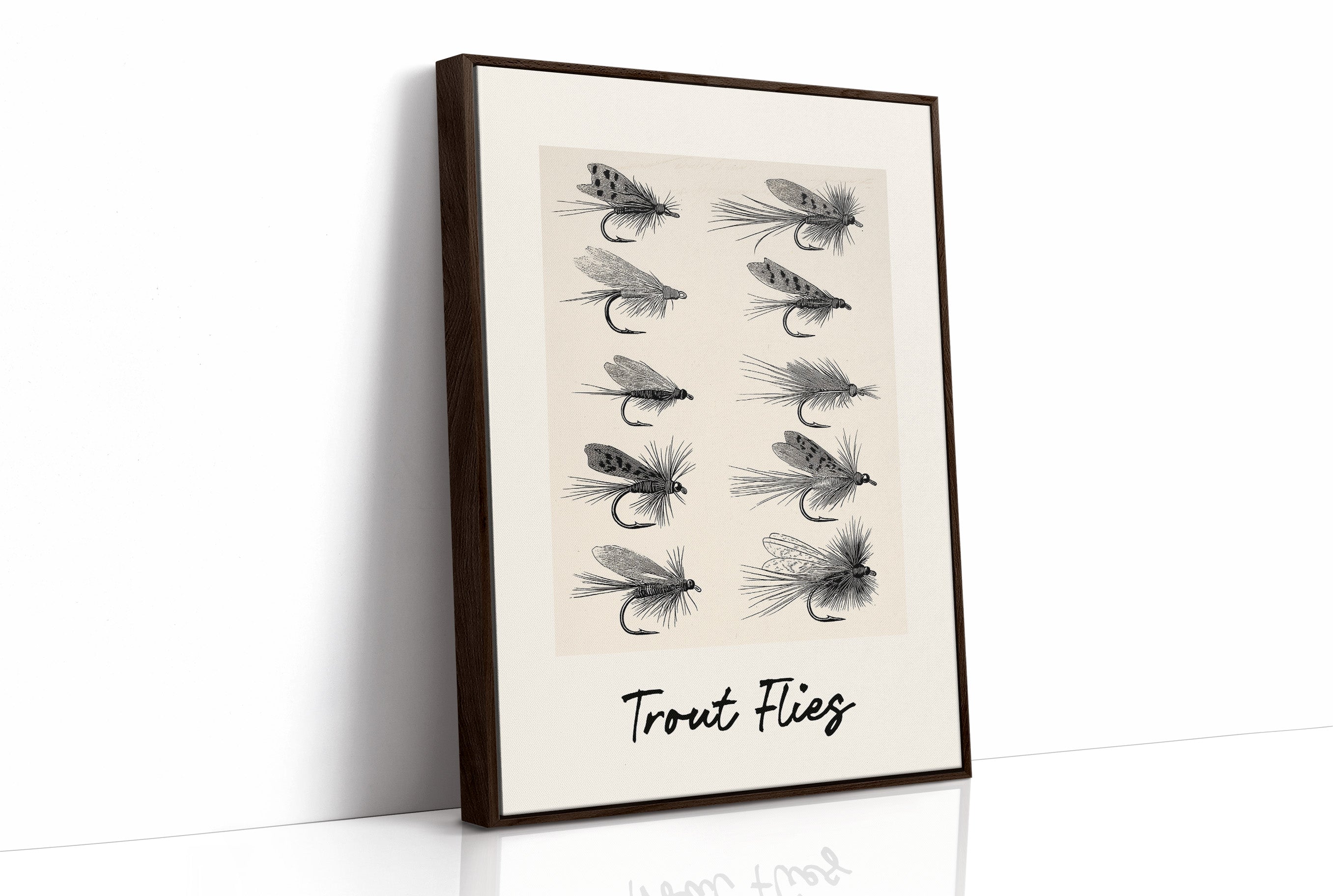 Trout Flies, Ten on the Page