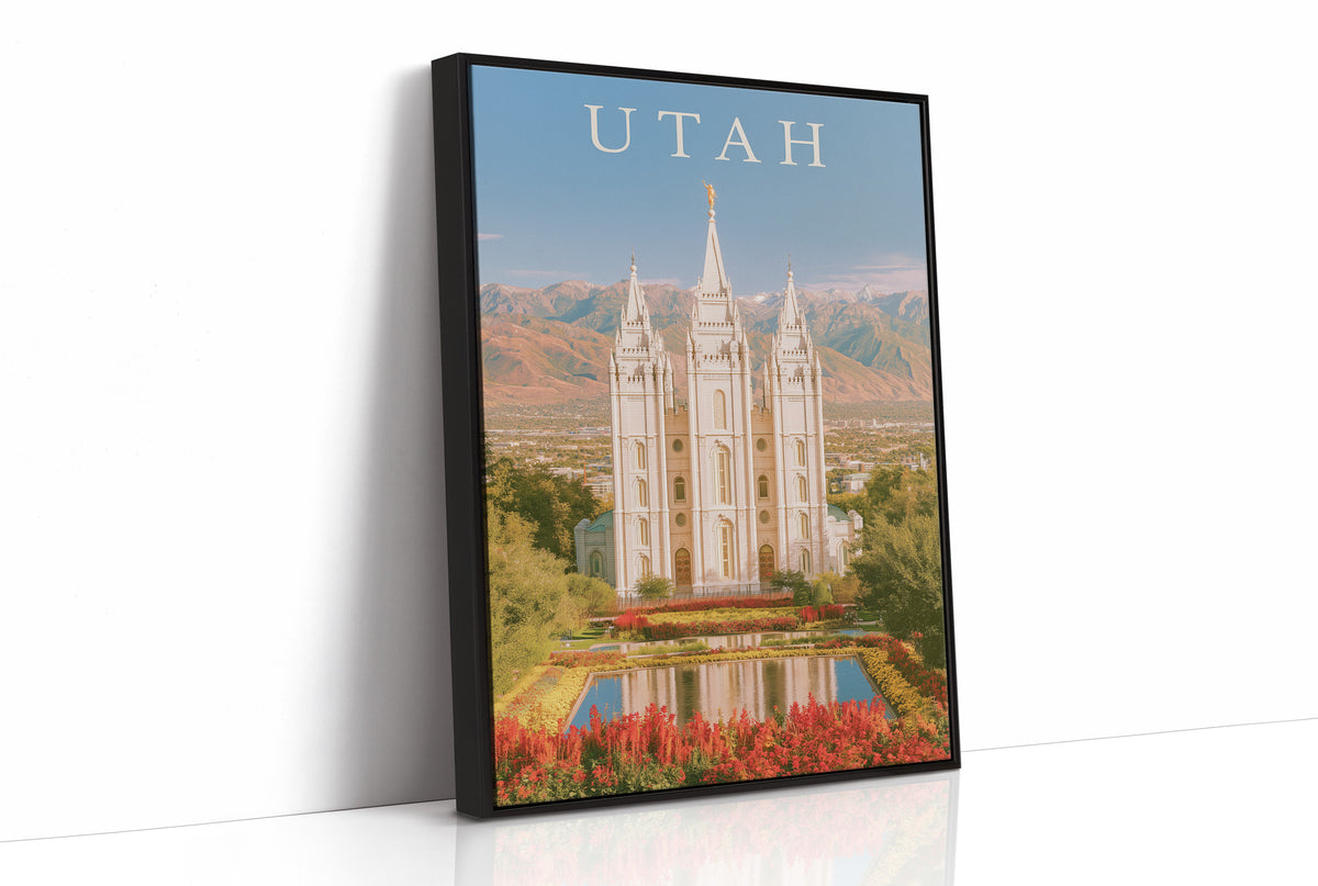 Salt Lake Temple Garden Reflection