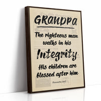 Grandpa, His Children Are Blessed — Newsprint