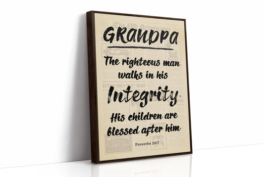 Grandpa, His Children Are Blessed — Newsprint
