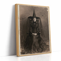 Formal Portrait, Informal Spiders, print in a natural wood frame