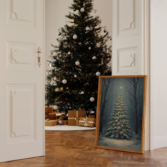 Silent Night Between Winter Trees