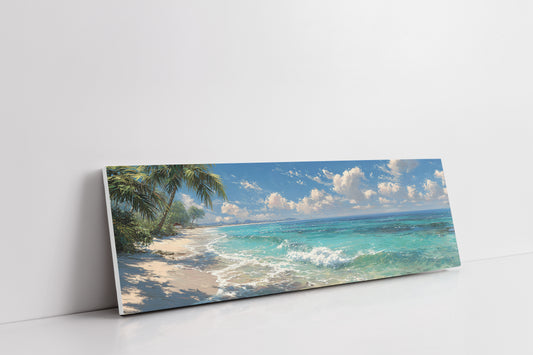Waves Along a Sunlit Shore