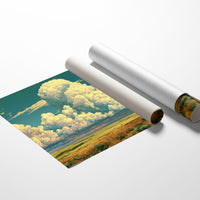Teal Sky, Towering Clouds
