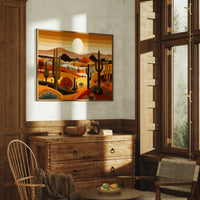 Saguaros Dance Under Desert Sunset