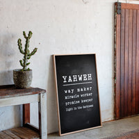 Yahweh Chalkboard Declaration