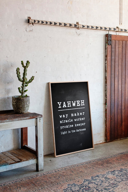 Yahweh Chalkboard Declaration
