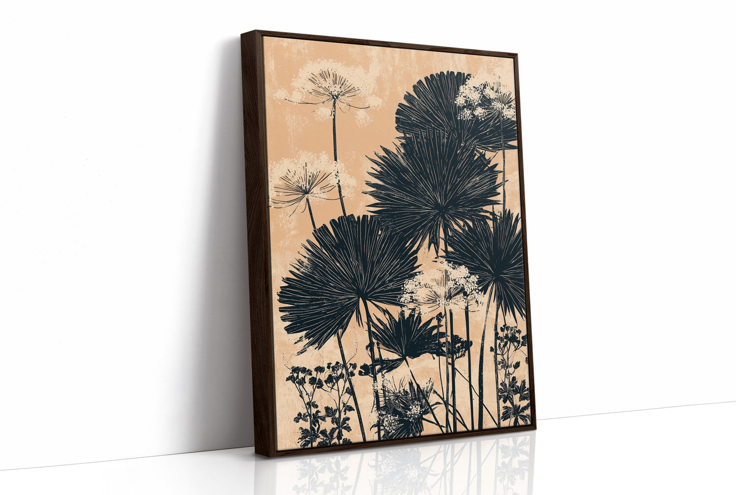Palm Fans in Peach Light