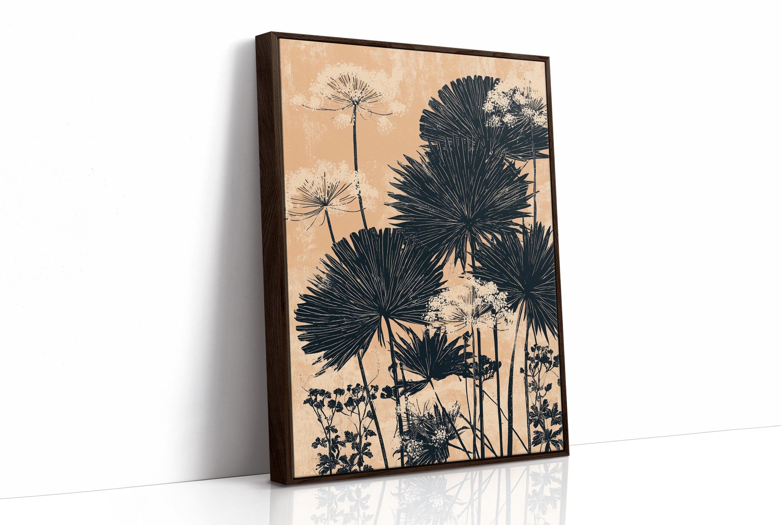 Palm Fans in Peach Light