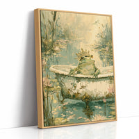 The Frog Prince's Bath — Fairy Tale Pond Painting