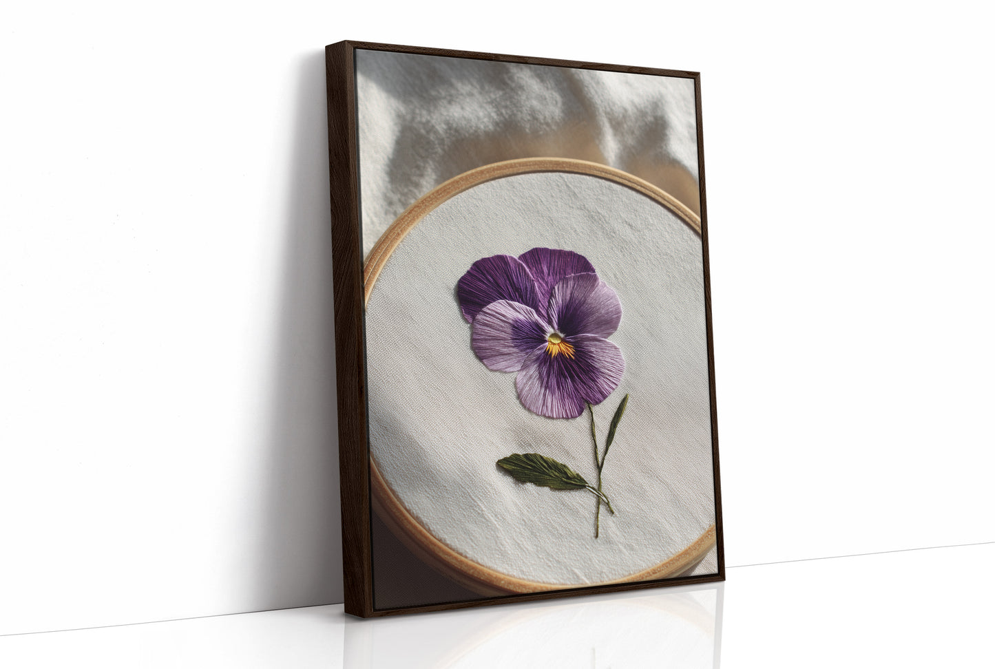 A Pansy Stitched with Care