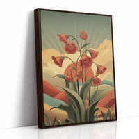 Red Blooms Before the Setting Sun