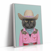 Midnight Cowcat Rules The Rodeo