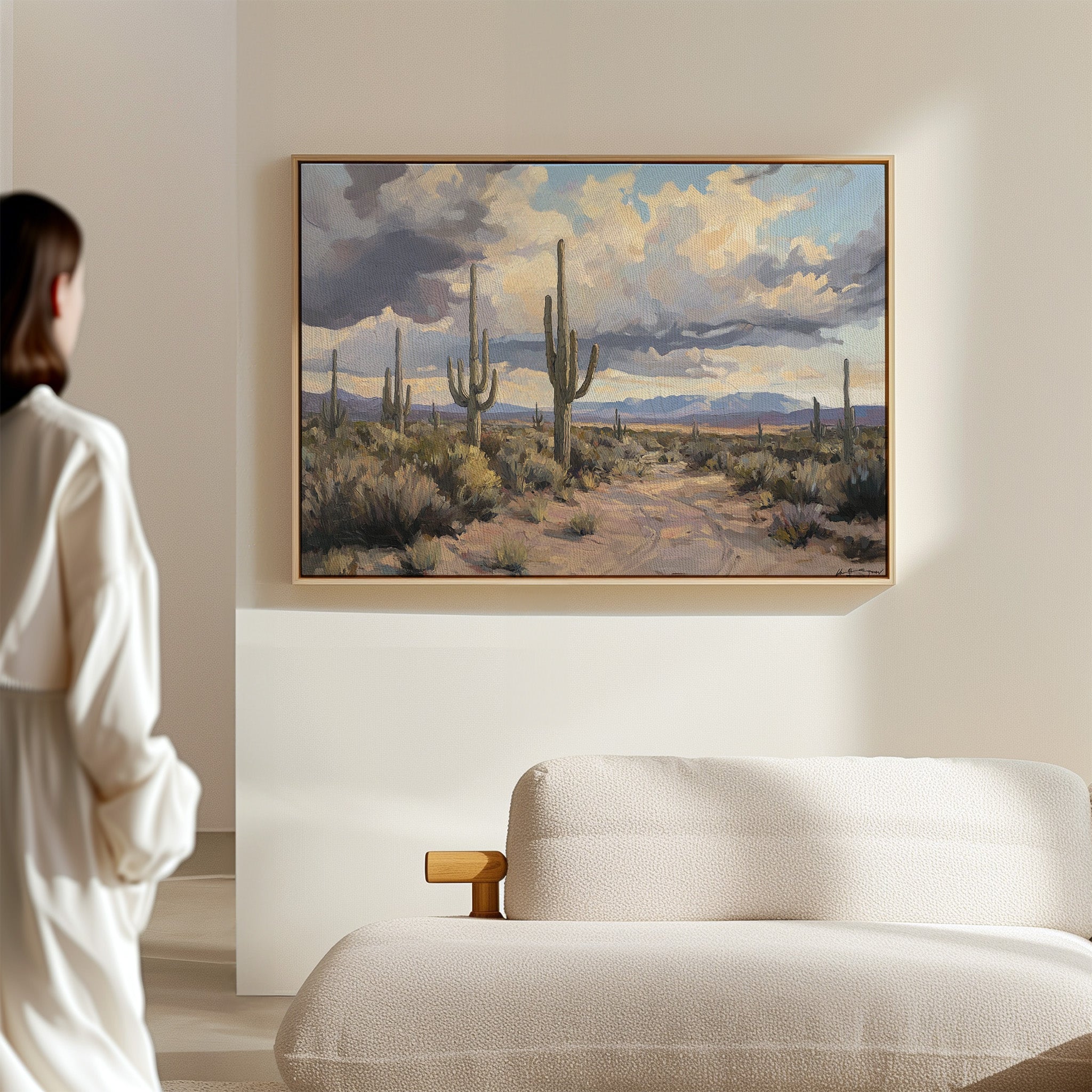 Desert Path Beckons Storm Clouds