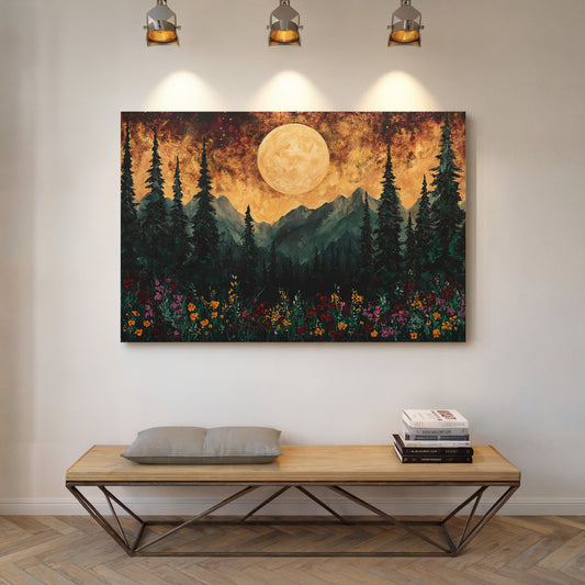 Alpine Meadows Catch Moonlight's Gold