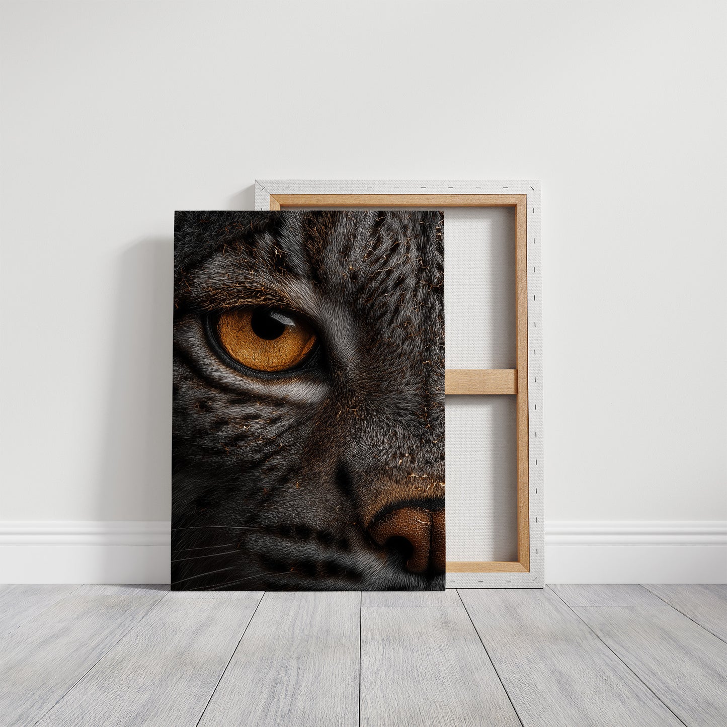 Golden Gaze Wild Cat Close Up