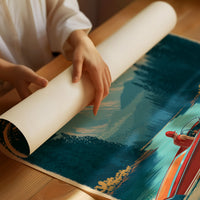 Vintage Voyager Cuts Turquoise Glass