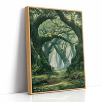 The Mossy Archway — Ancient Forest Path Painting