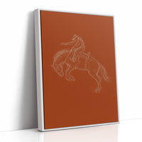 Minimalist Bronco Rider Sketch