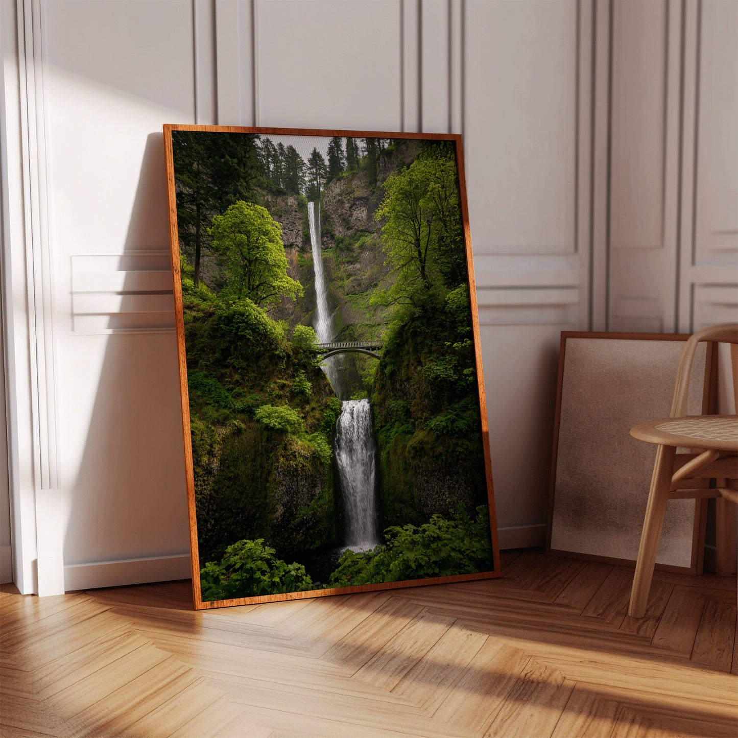 Majestic Waterfall Amidst Lush Greenery