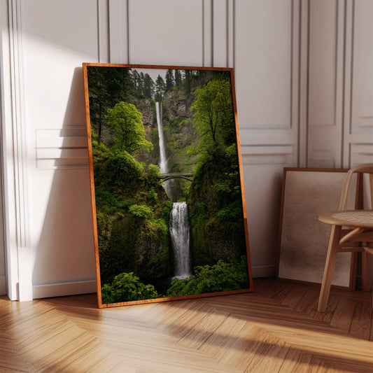 Majestic Waterfall Amidst Lush Greenery