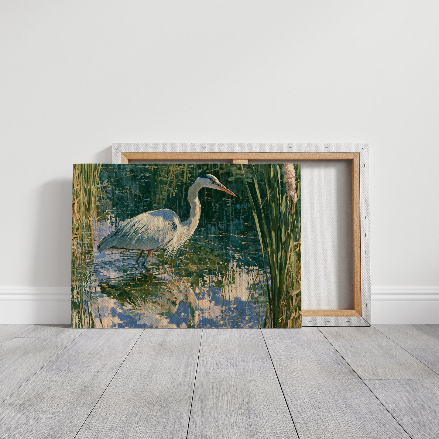 Heron, Marsh Reeds