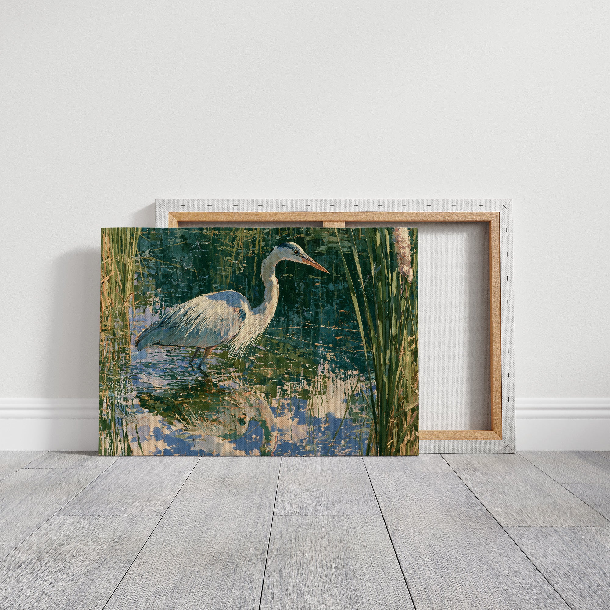 Heron, Marsh Reeds