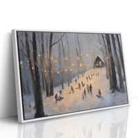 Lantern Glow in the Winter Woods