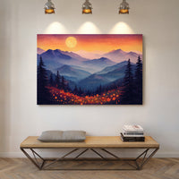 Moonlit Meadows Paint Mountain Dreams