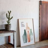 Broken Yet Beautiful Watercolor Vessels