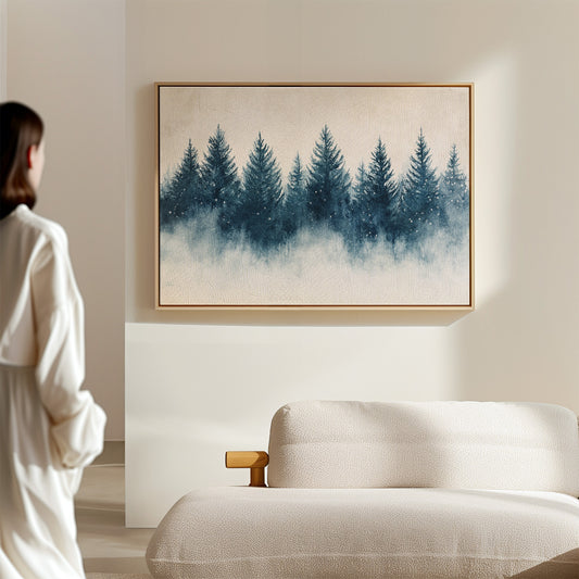 Snow Stars Dance Through Pine Night