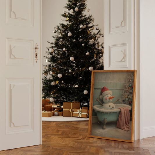 Snowman Takes A Warm Bath