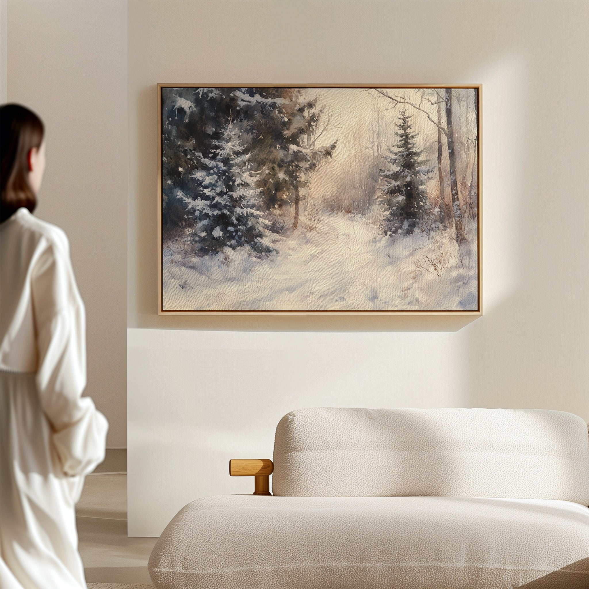 December Light Dances Through Pines