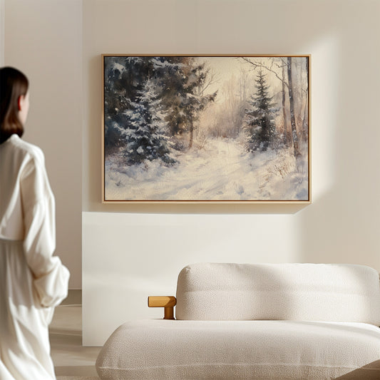 December Light Dances Through Pines