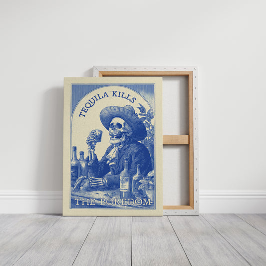 Saloon Blues In Cobalt Ink