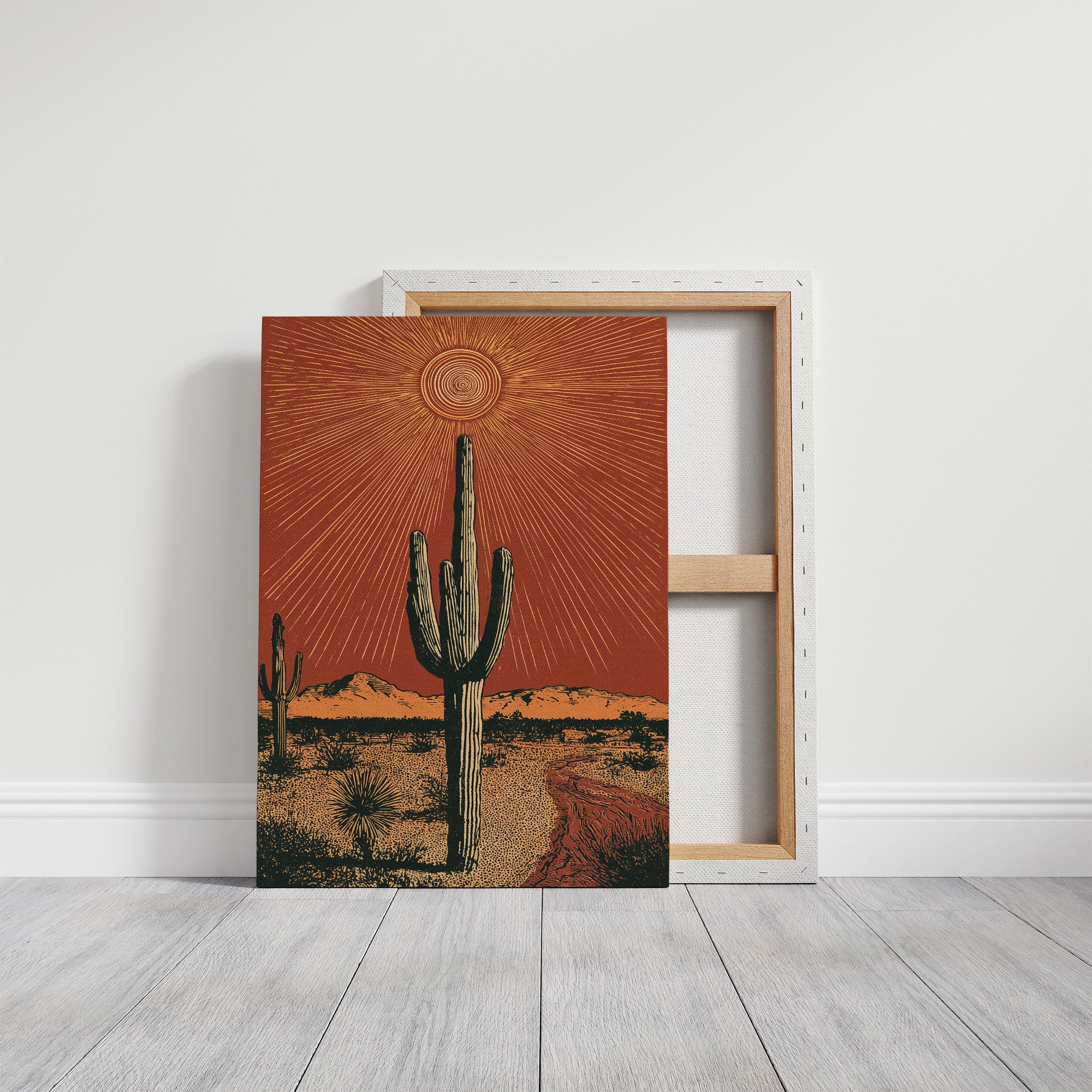 Saguaro Under Radiant Sun