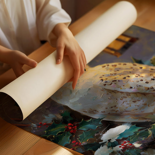 Snowy Owl By Lantern Glow