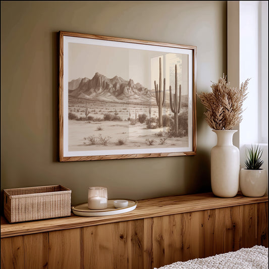 Cacti Stand Against Time's Canvas