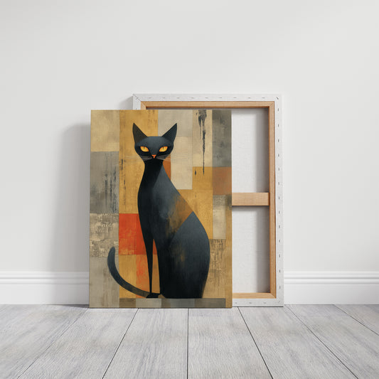 Midnight Cat Guards The Bar