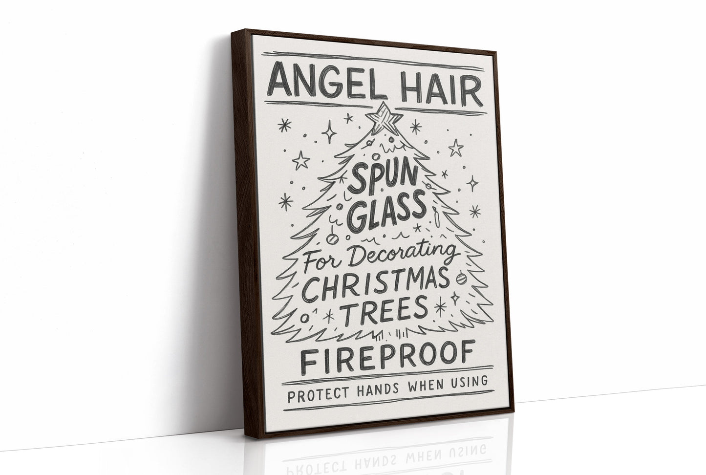 Vintage Holiday Instructions Framed
