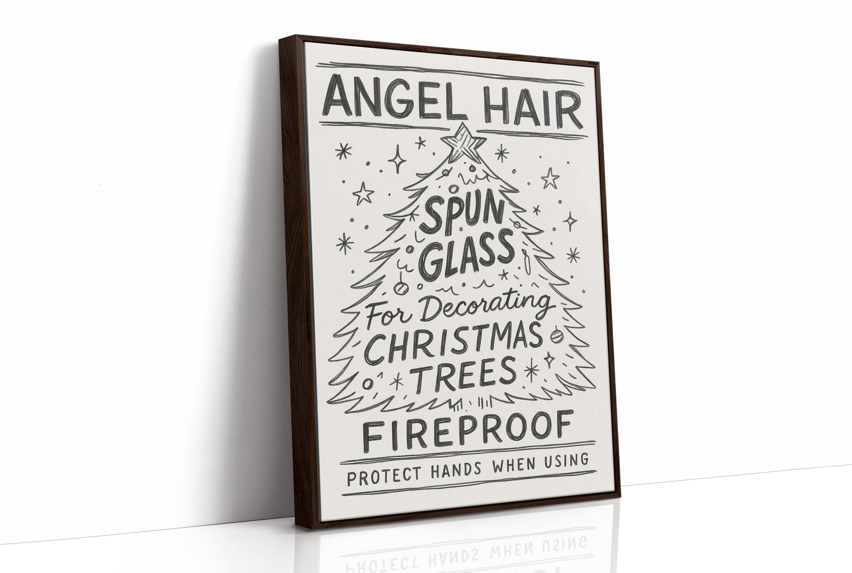 Vintage Holiday Instructions Framed