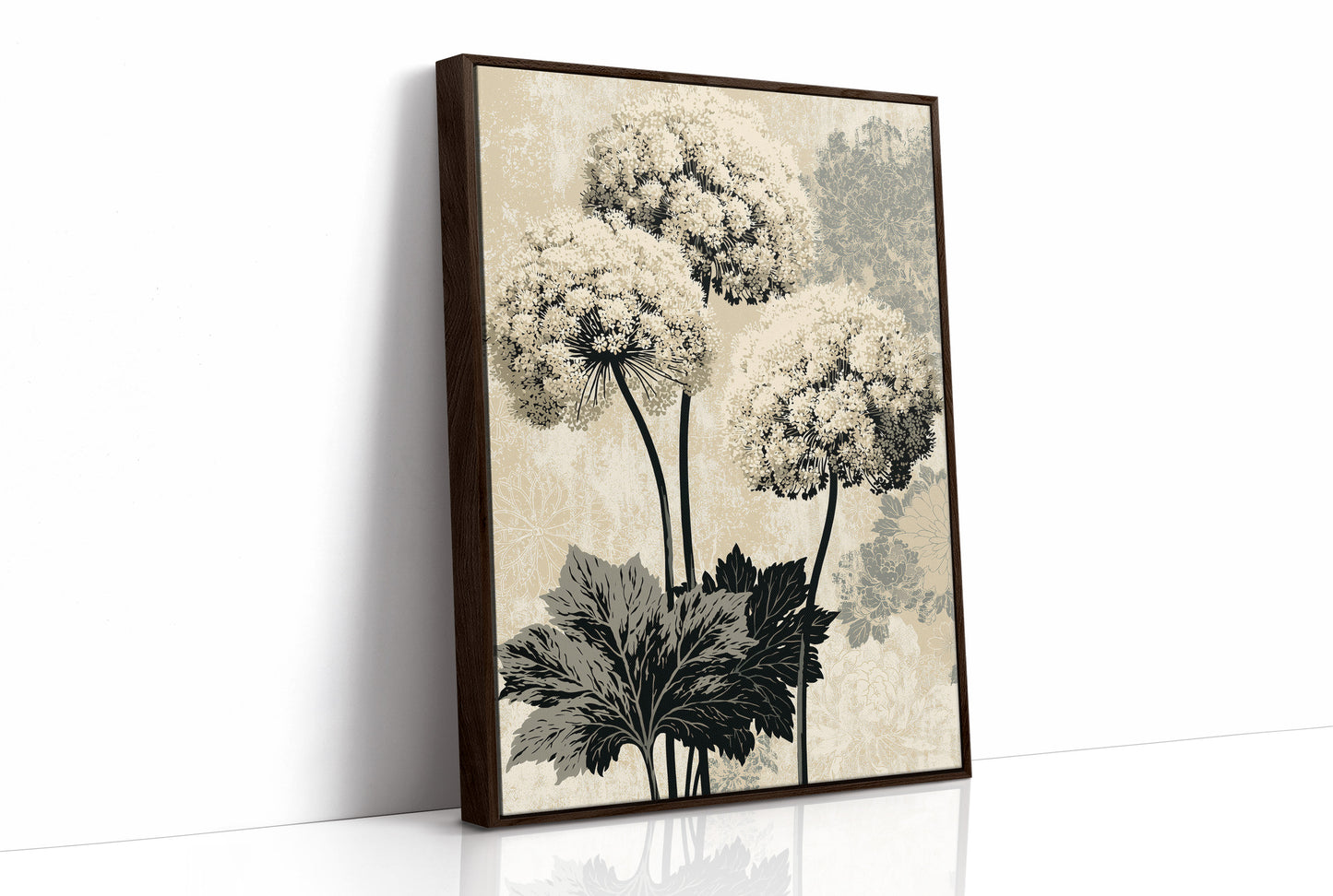 Lace Blooms in Ivory and Taupe