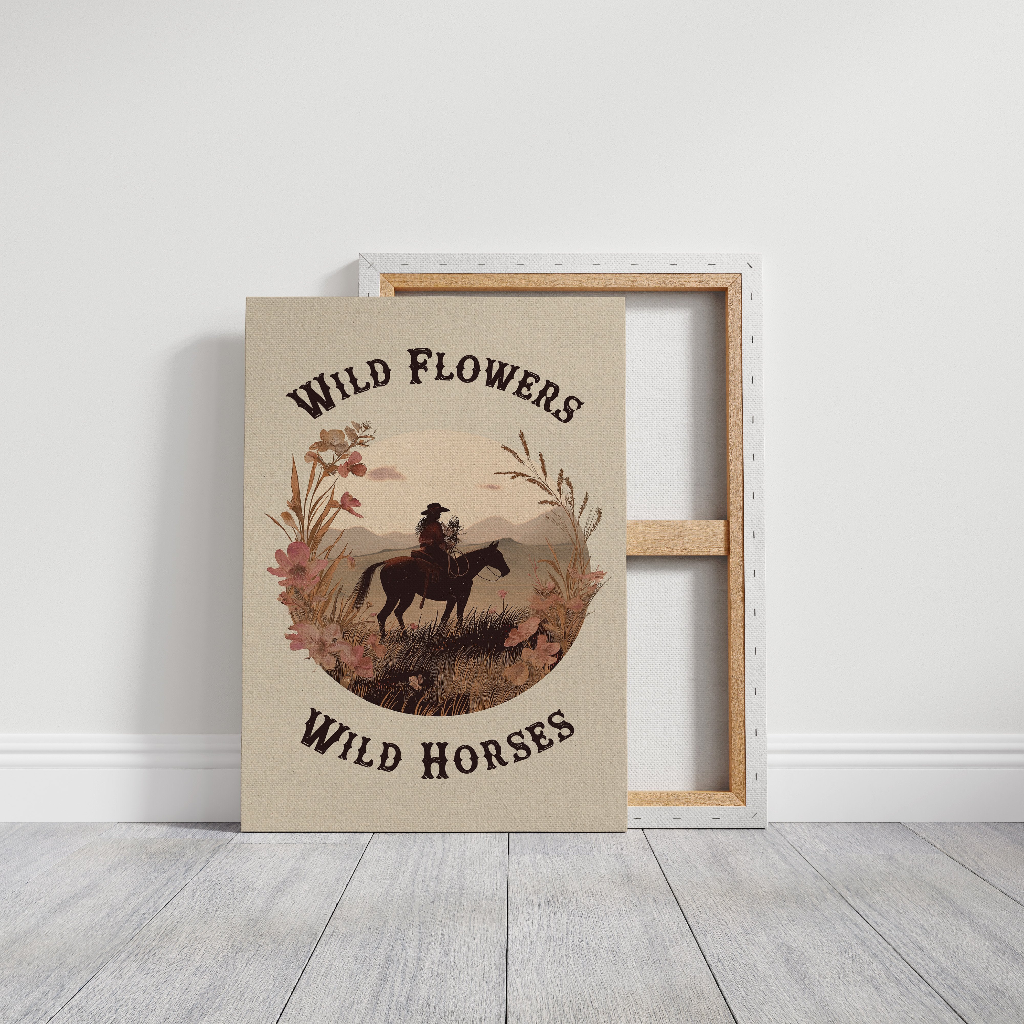 Prairie Rider Among Blooming Fields
