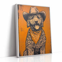 Ranch Hand Wags Through Copper Sunset