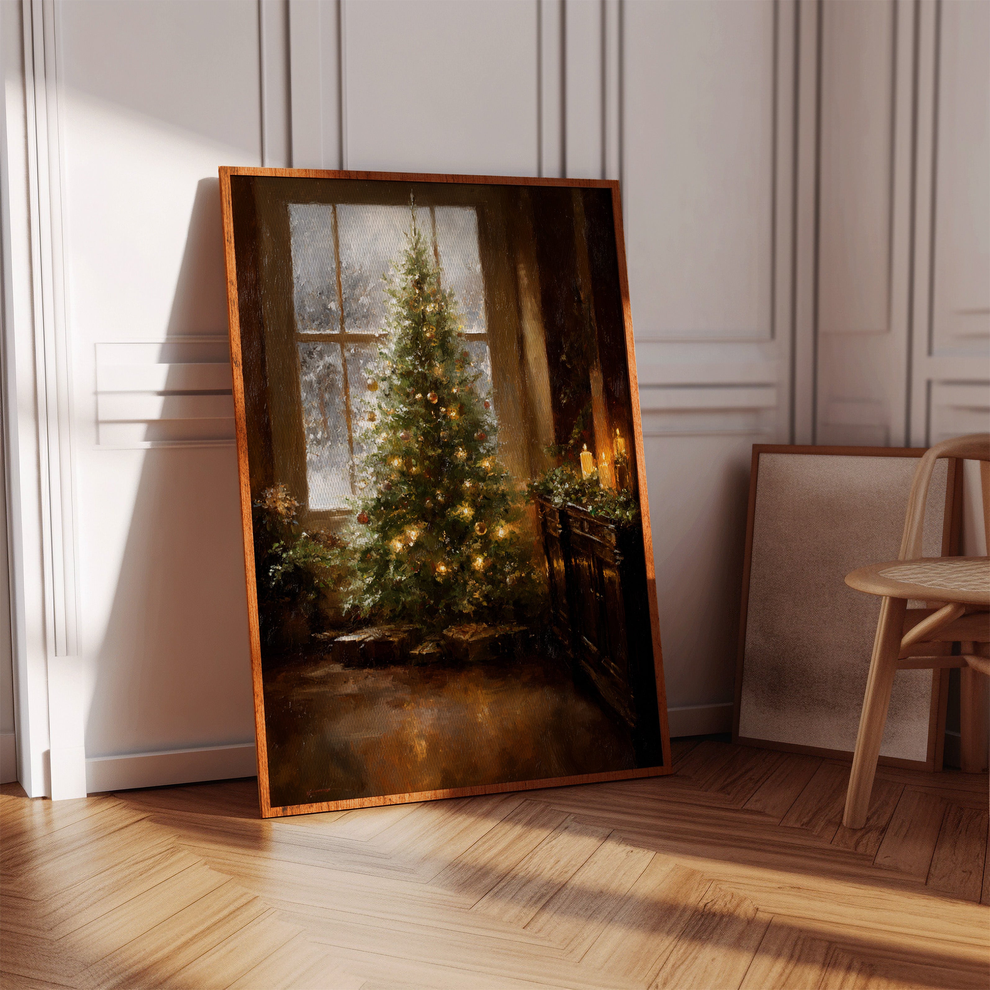 Glistening Pines and Warm Embrace