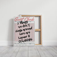 Dinner Notes On Pink Paper