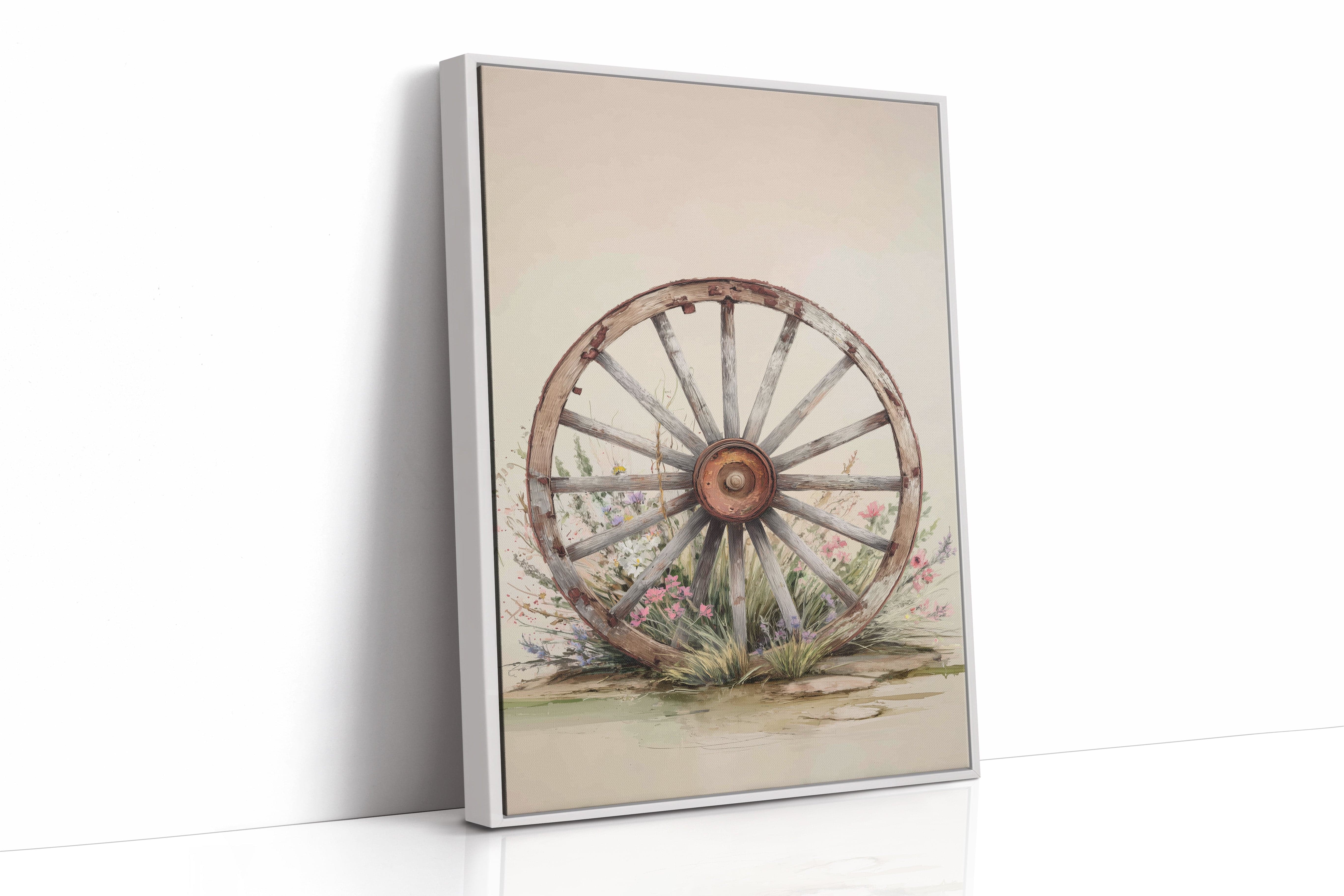 Wagon Wheel Meets Desert Wildflowers