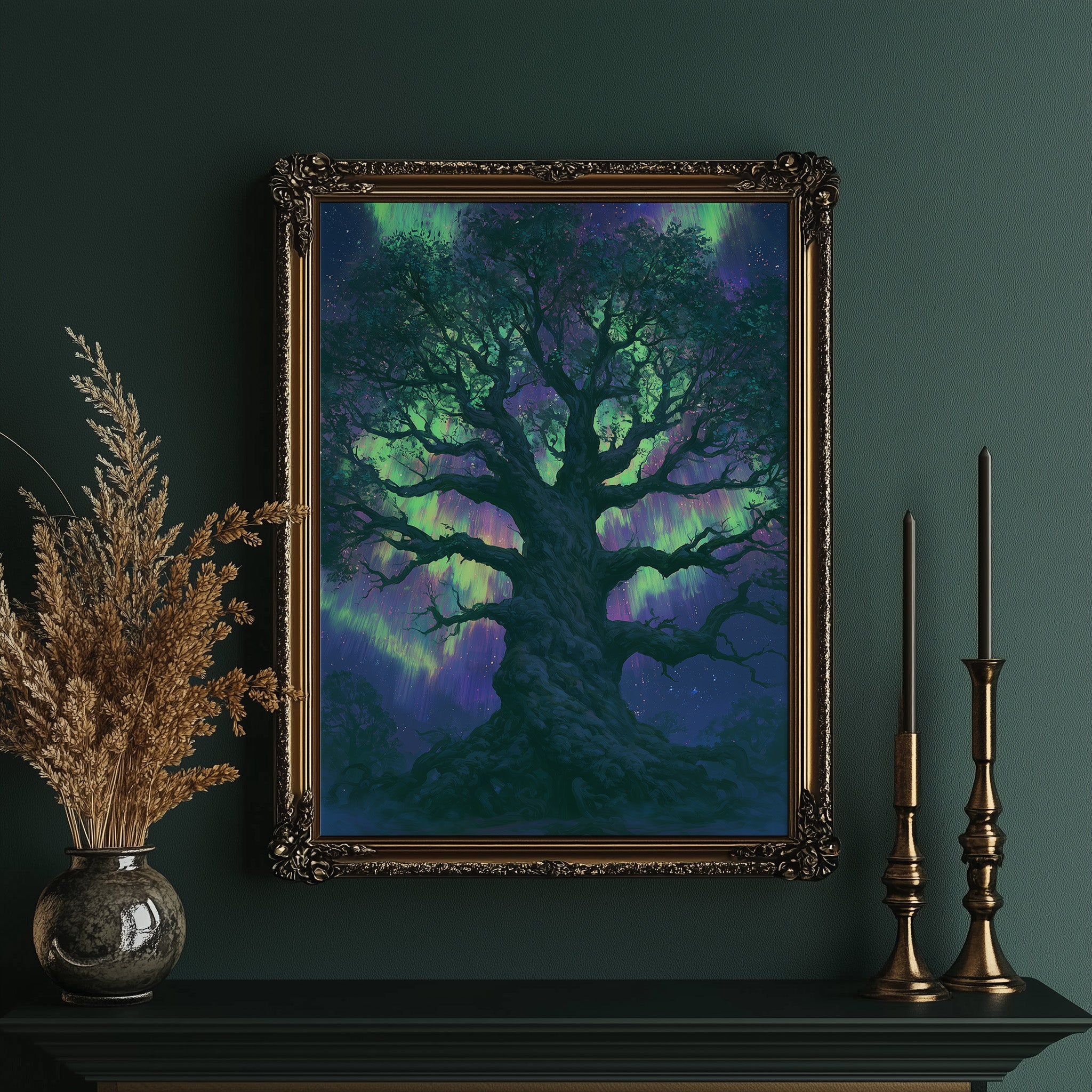 Ancient Oak, Northern Lights