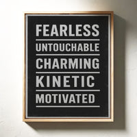 Fearless Motivated Kinetic Bold Text Art