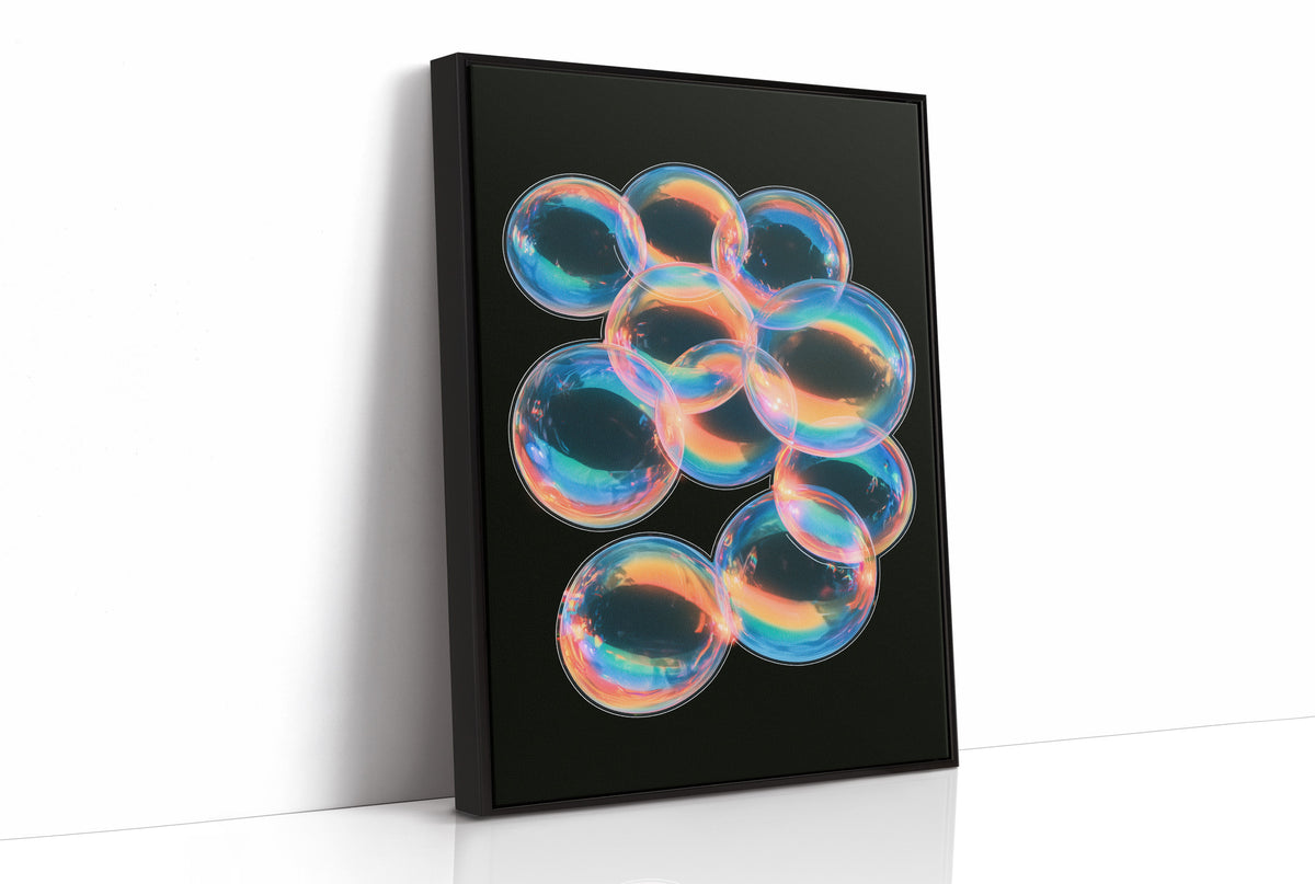 Iridescent Bubble Cluster Glow